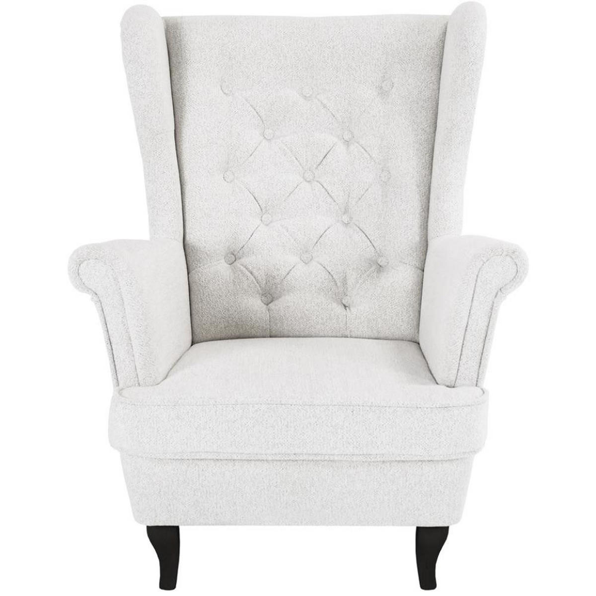 CHESTERFIELD-SESSEL Falco hellbeige mit Wenge Holzbeinen - Beige, Holz/Textil (82/102/92cm) - Beautysofa