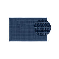 BADEMATTE Jojo Dunkelblau 50x80 cm - Dunkelblau, Textil (50/80cm) - benuta Nest