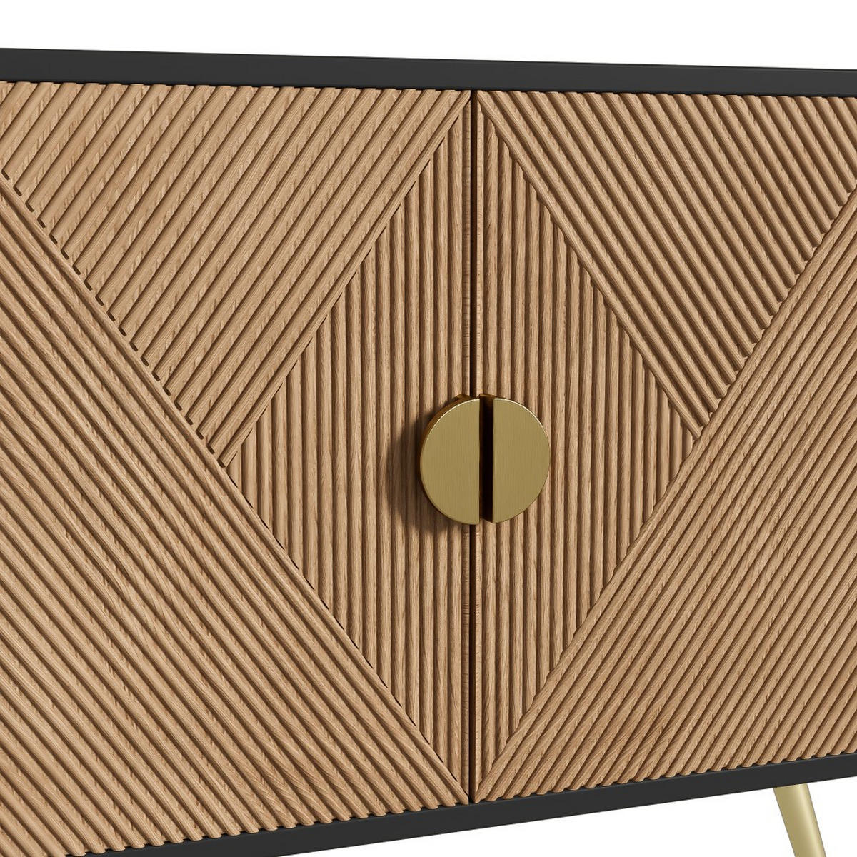 SIDEBOARD160/40/75CM mit Vier Türen - Schwarz, Holz (40/75/160cm) - KOMHTOM