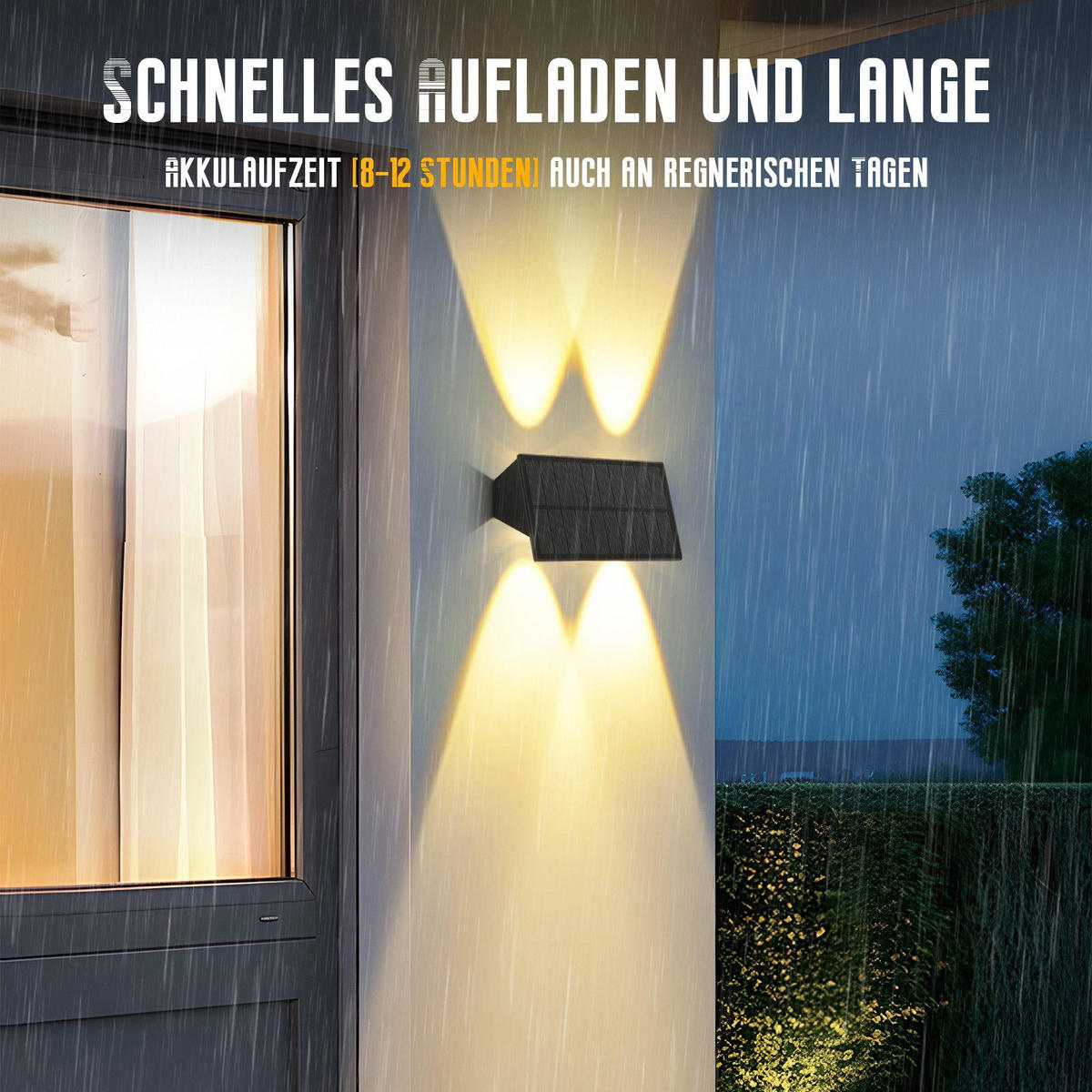 VENKOVNÍ nástěnné svítidlo Bergheim II 14,2/8,5/7,4 cm (sada 2 ks) - černá, plast (8.5/7.4/14.2cm) - Nettlife