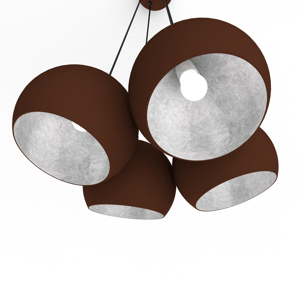 HÄNGELEUCHTE - Braun, Metall (25/25/20cm) - Lumicom