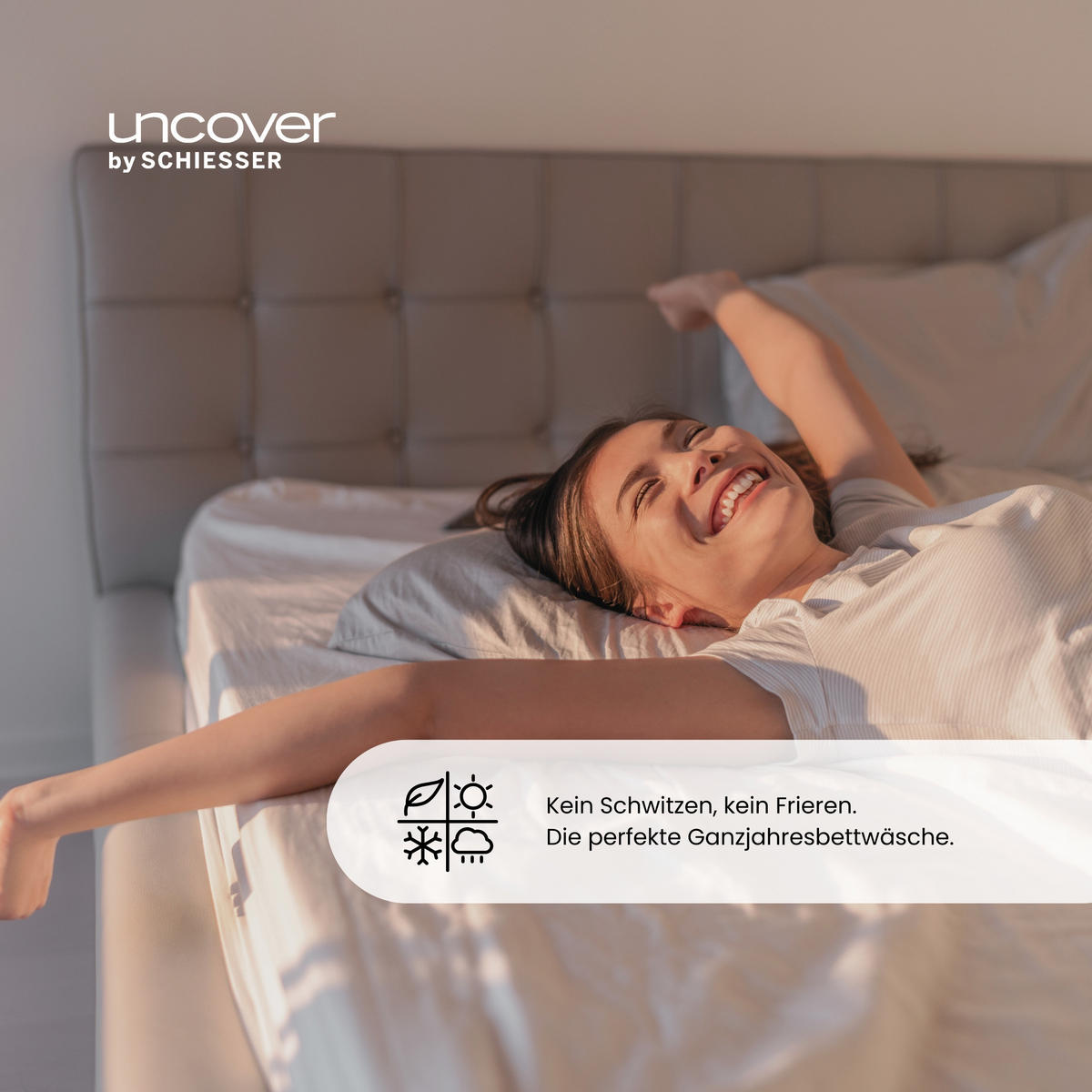 BETTWÄSCHESET Punto - Baumwollsatin - 2-teilig - 135x200cm - Beige - Beige, Textil (135/200cm) - Uncover by Schiesser