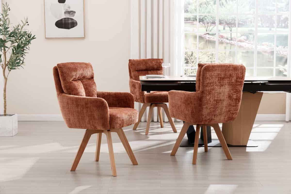 STUHL BIG GEORGE Chenille Braun 90 cm - Braun, Holz/Kunststoff (60/92/67cm) - riess-ambiente