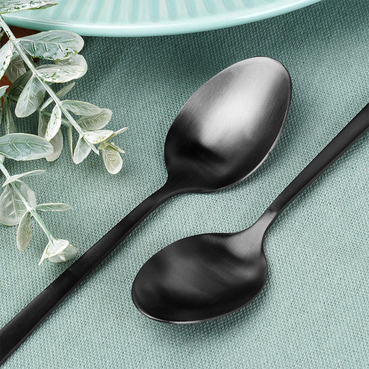 COCKTAILLÖFFEL Stahl 4 Stück. Schwarz - Schwarz, Metall - Excellent Houseware