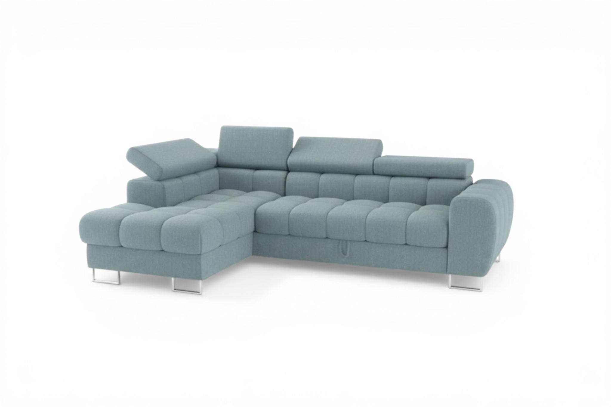 ECKSOFA Bastien Mit Schlaffunktion - Türkis, Holzwerkstoff/Textil (170/260cm) - Fun Möbel