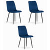 ESSZIMMERSTUHL 3-er Set JEWA marineblauer Sitz - Dunkelblau, Textil (43/90/51cm) - Valora