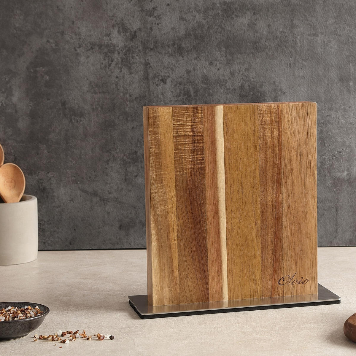 MESSERSET 4-TEILIG 8–17 cm - Braun, Holz/Metall - Wakoli