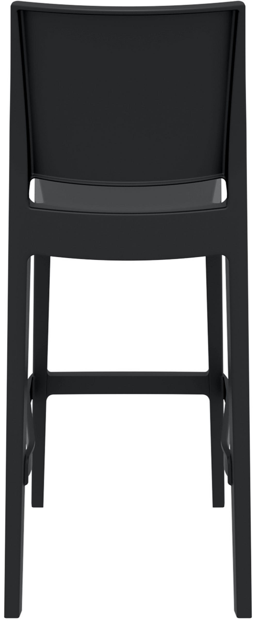 BARHOCKER 2er-Set MIAMI Schwarz Kunststoff - Schwarz, Kunststoff (45/105/51cm) - DELUKE