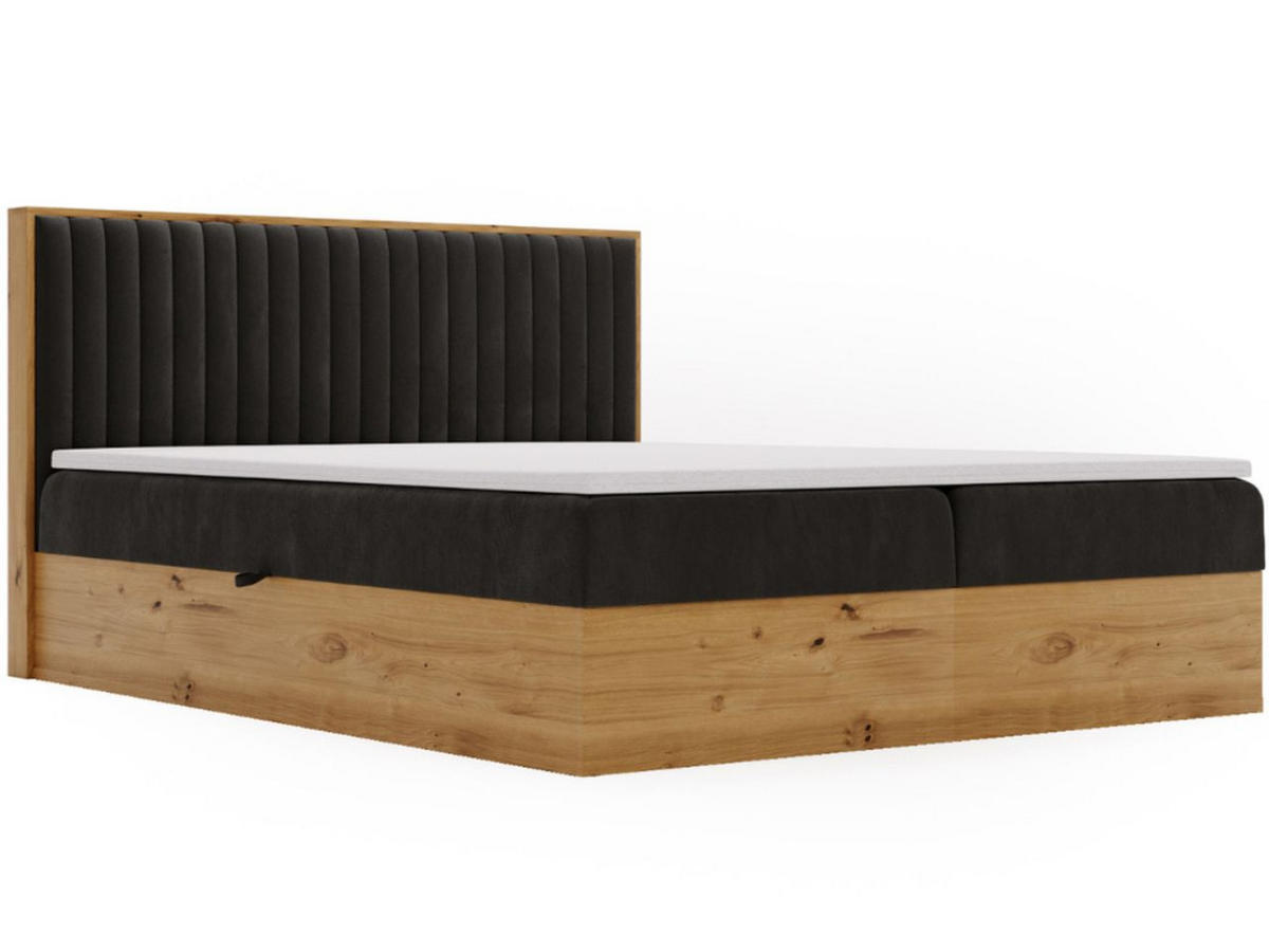 BOXBETT Forest 180x200 Anthracite - Anthrazit, Holz/Textil (180/200cm) - Graingold