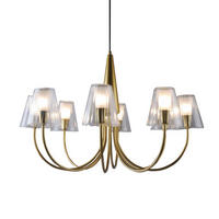 HÄNGELEUCHTE Cerenova, Transparent und goldfarben, 49cm - Transparent, Glas (49/76/49cm) - KOSILUM