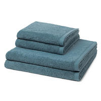 FROTTIERSET Vita 4-teilig - Dunkelgrün, Textil (50/100cm) - Ross