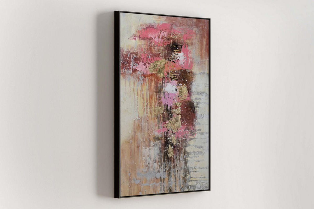 ACRYLBILD HANDGEMALT 80/120 cm - Pink, Holz/Textil (80/120cm) - KUNSTLOFT