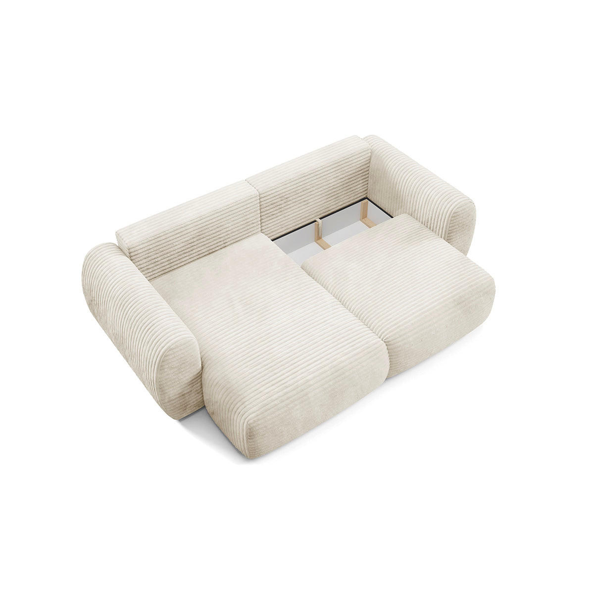 ECKSOFA Camilla 3 Sitzplätze Weiß - Weiß, Holz (270/165cm) - Petits-meubles