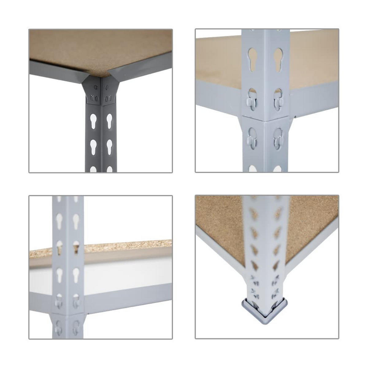 SCHWERLASTREGAL Giant Muli HxBxT 250 x 120 x 40 cm 6 Fachböden Fachlast 200 kg Grau - Grau, Metall (120/250/40cm) - PROREGAL