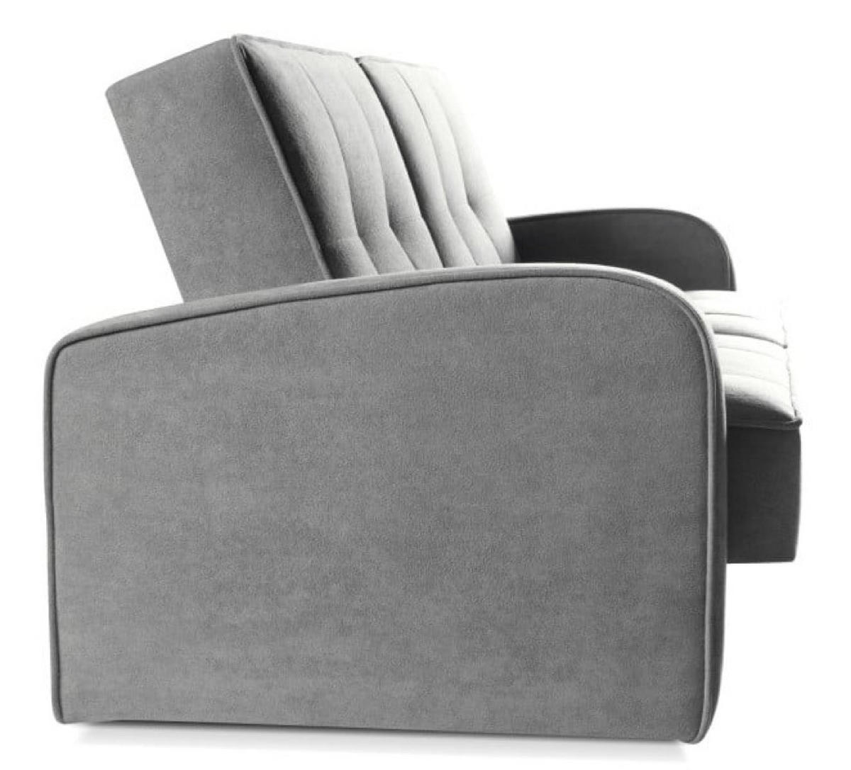 SOFA Grau ARIS Schlafsofa Ausziehbar Mit Schlaffunktion - Grau, Textil (222/90/93cm) - Sepro Meble