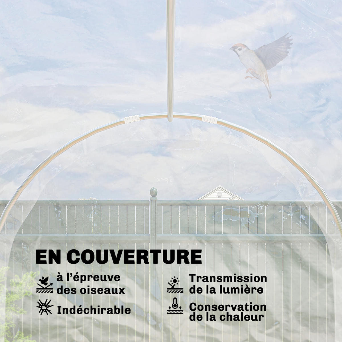 GEWÄCHSHAUS DE-12064 6 m² mit Scharniertür Grün - Transparent, Kunststoff (200/195/300cm) - ComfortXL