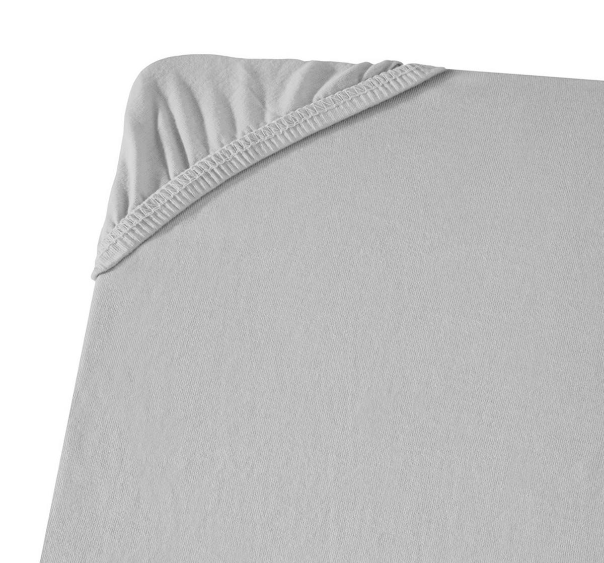 FLANELL-SPANNBETTLAKEN 200x200 Warme Winter Biber Bettlaken aus 100% Baumwolle, Spannbetttuch Laken Uni Hellgrau Silber - Made in Germany - Hellgrau, Textil (200/200cm) - Carpe Sonno
