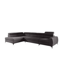 ECKSOFA Toronto Xl - Schwarz, Holzwerkstoff/Textil (340/200cm) - Fun Möbel