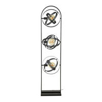 STEHLEUCHTE Cosmos Schwarz 22/36/160 cm - Schwarz, Metall (22/36/160cm) - Hoyz Collection