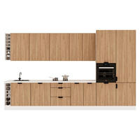 KÜCHENZEILE 395 cm - Sorento KS10-M395 - in Sonoma Eiche - Schwarz/Weiß, Holz/Metall (395/247/58cm)