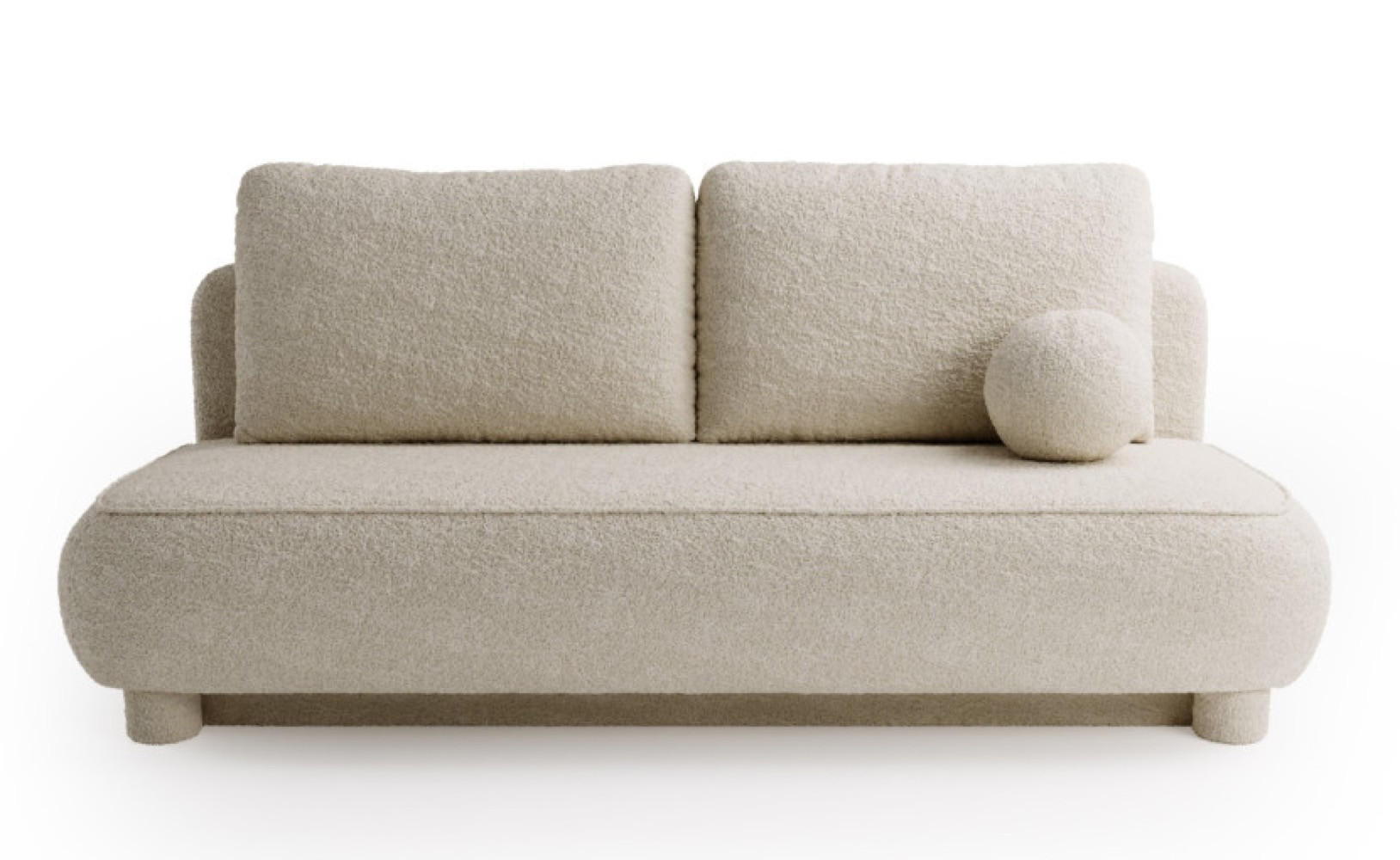 SITZMÖBEL Beige MAJA Mit Schlaffunktion Bouclé - Beige, Textil (209/96/96cm) - Sepro Meble