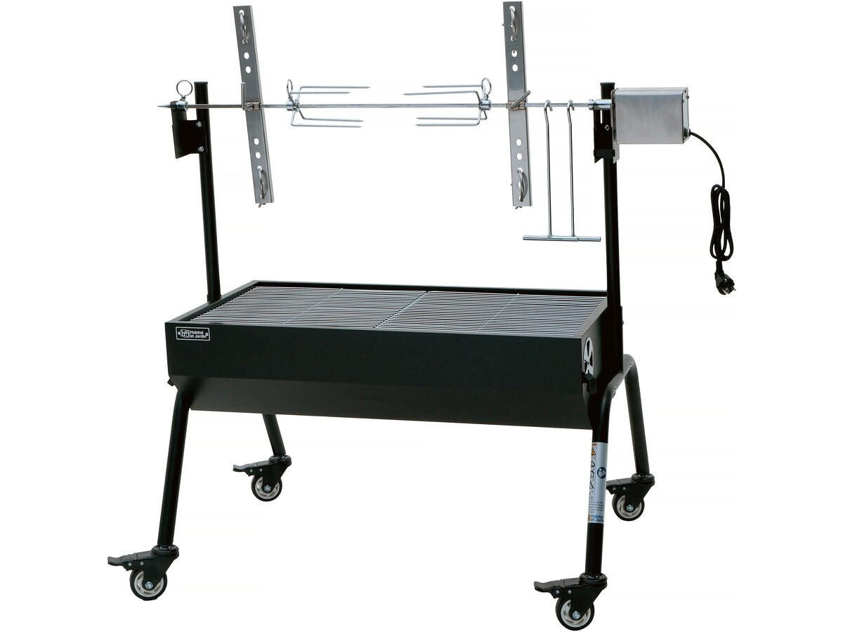 HOLZKOHLENGRILL senator Schwarz - Schwarz, Metall (69/96/106cm) - Habitat Garten