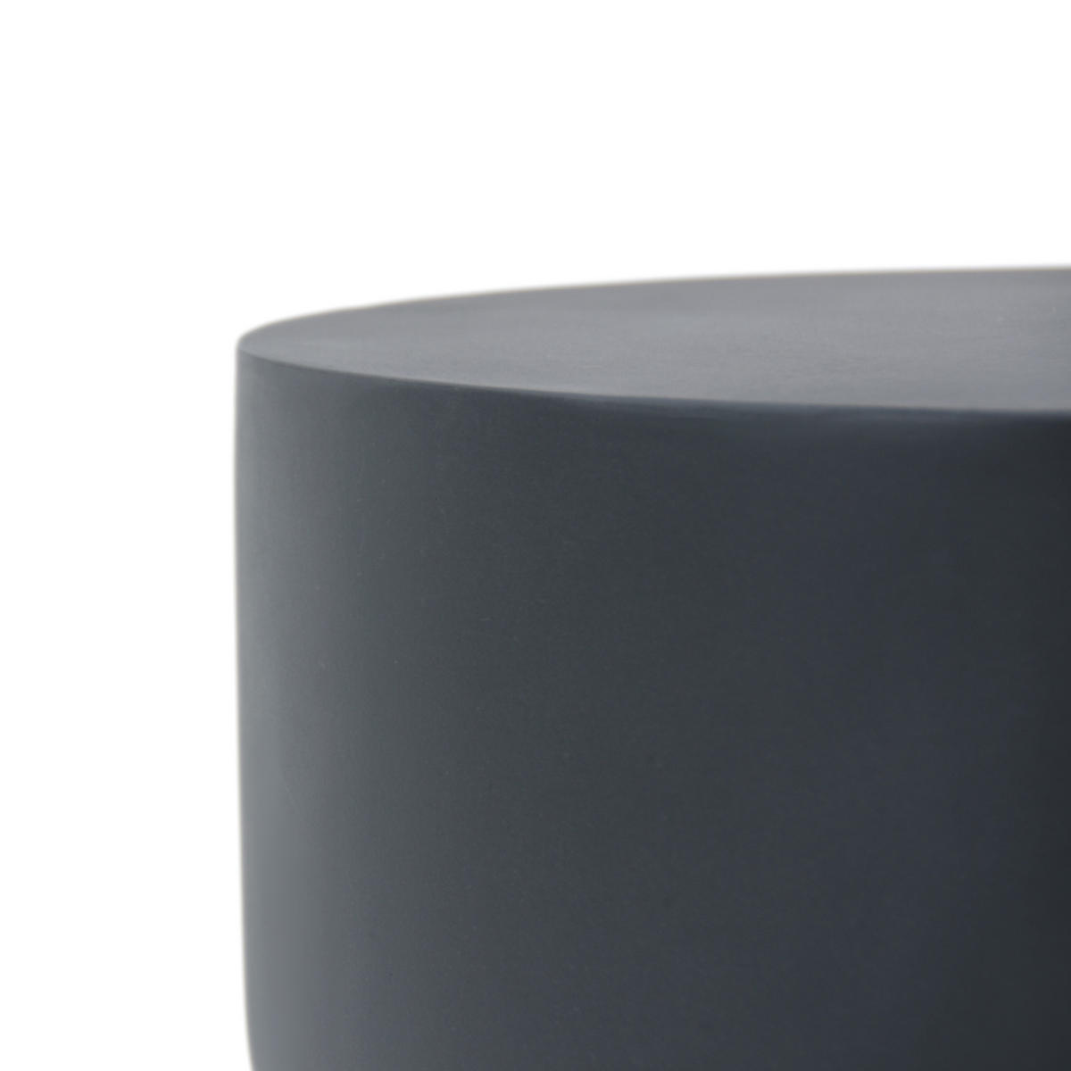 BEISTELLTISCH CHRONOS aus Beton 45 x 45 x 50 cm - Schwarz, Naturmaterialien (45/45/51cm) - Elementi
