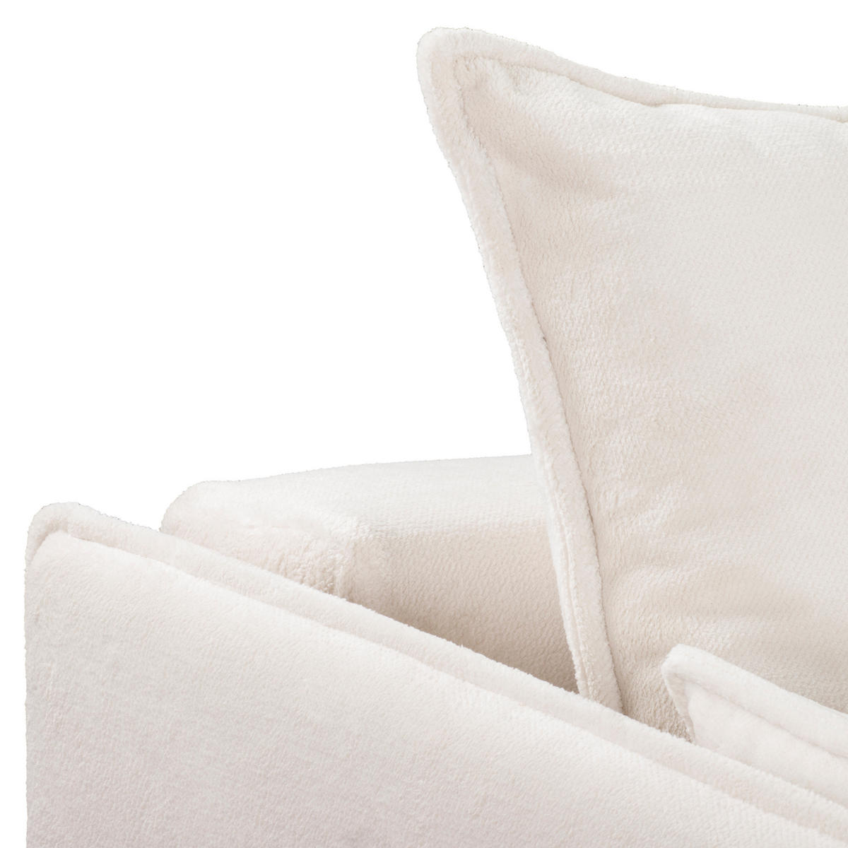 BETTSOFA ARNO Beige Plüsch-Stoff mit Schlaffunktion - Beige, Textil (102/97/216cm) - MASSENO