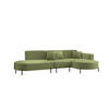 ECKSOFA Valencia - Hellgrün, Holzwerkstoff/Textil (321/165cm) - Fun Möbel