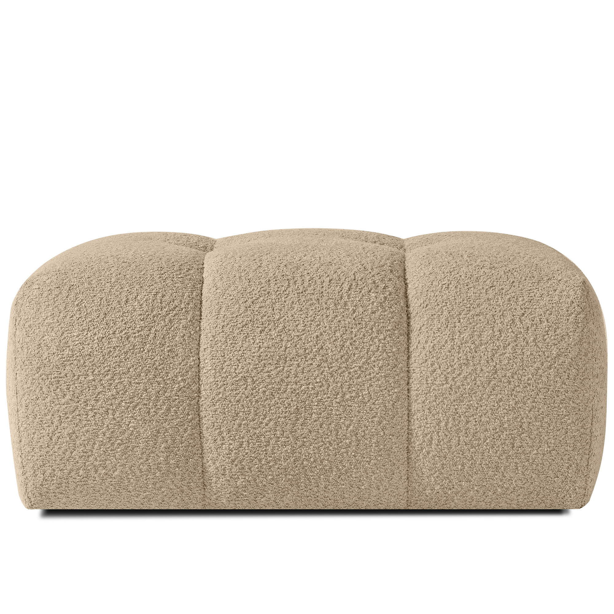 POUF RAVIA, Bouclé, Beige - Beige, Holz/Textil (96/45/50cm) - KONSIMO®