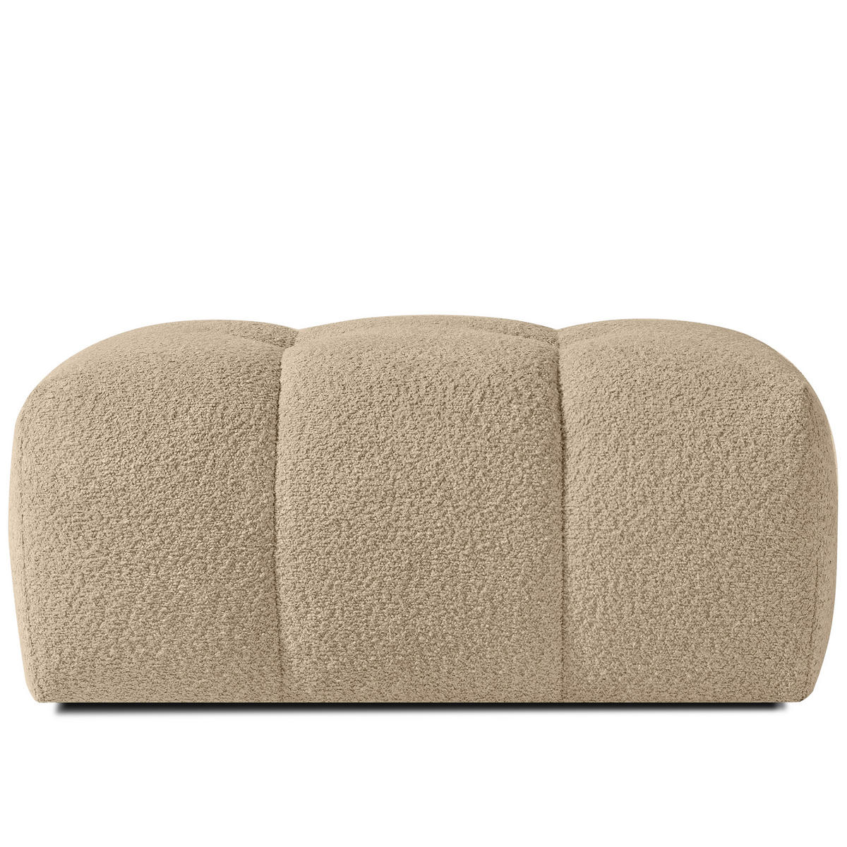 POUF RAVIA, Bouclé, Beige - Beige, Holz/Textil (96/45/50cm) - KONSIMO®