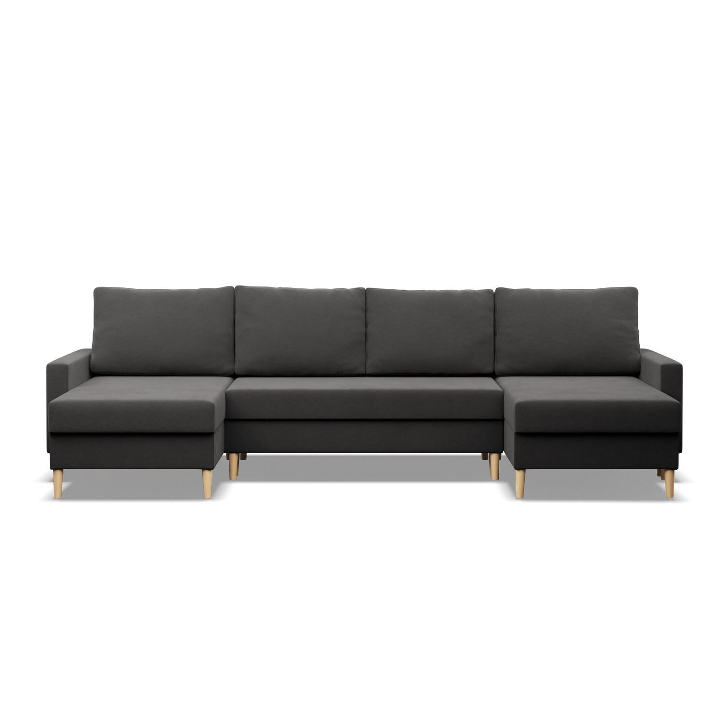 WOHNLANDSCHAFT Blank grau - Grau, Textil (294/88/140cm) - SIMKAM Furniture