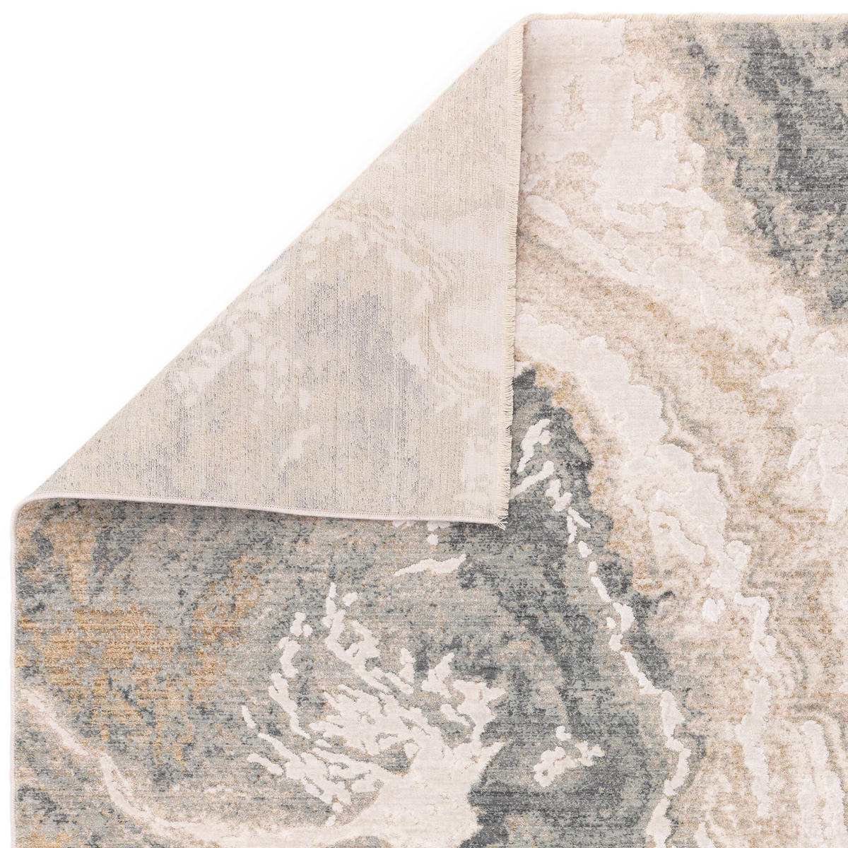 TEPPICH Velours abstrakt Marmoroptik pflegeleicht strapazierfähig Naturtöne SIENA-Elsa, Grau-Beige 200x300 cm - Grau, Textil (200/300cm) - KADIMA DESIGN