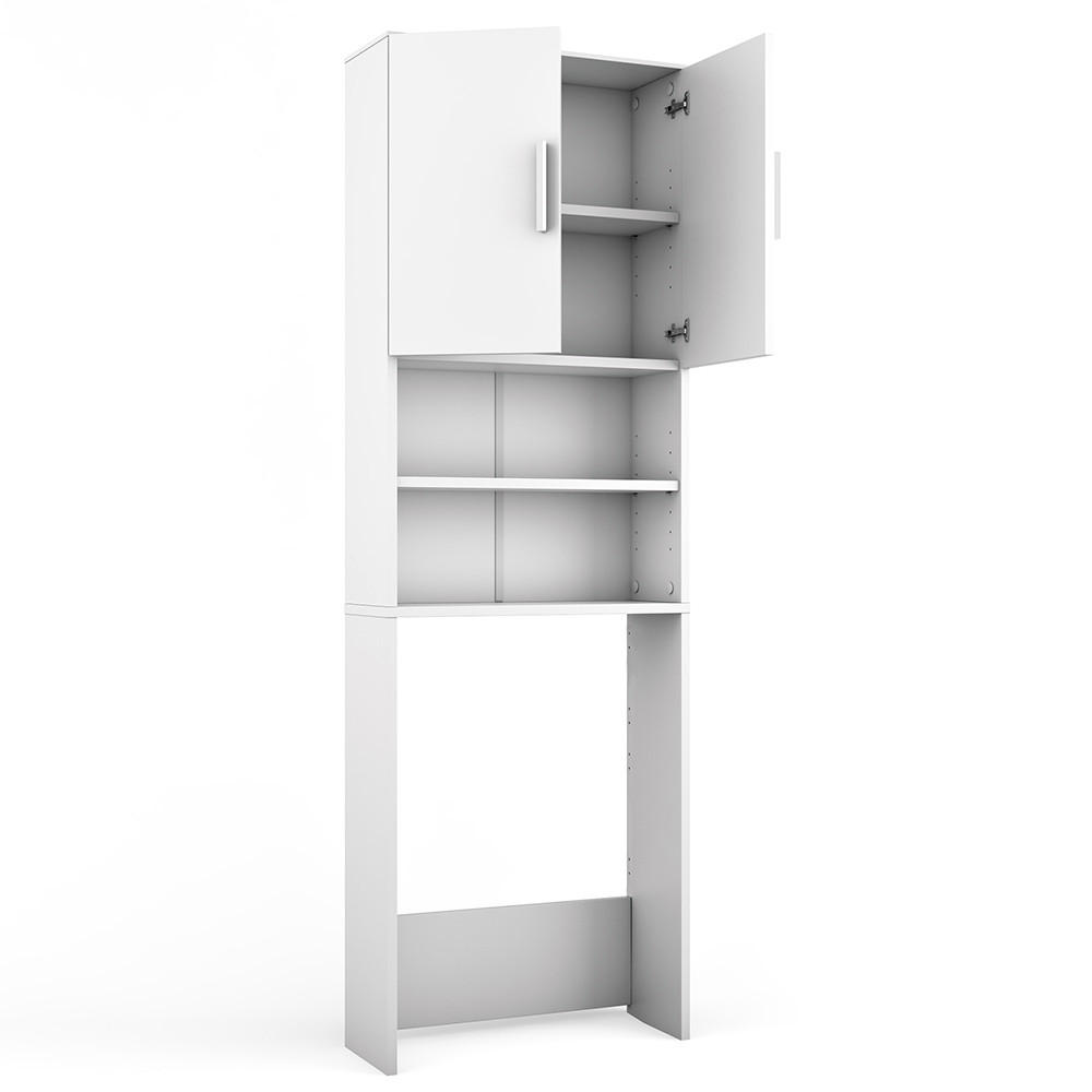 WASCHMASCHINENSCHRANK Weiß 64 x 190 cm - Weiß, Holzwerkstoff (64/190/26cm) - Vicco