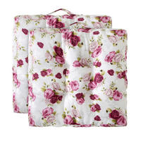 SITZKISSEN 2er Set Rosen 40/40 cm Ausführung Bodenkissen extra dick - Pink, Textil (40/40/8cm) - wometo