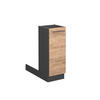 KÜCHENINSEL Fame-Line Goldkraft Eiche 30 cm ohne AP - Honigeiche/Anthrazit, Holzwerkstoff (30/82/70cm) - Vicco
