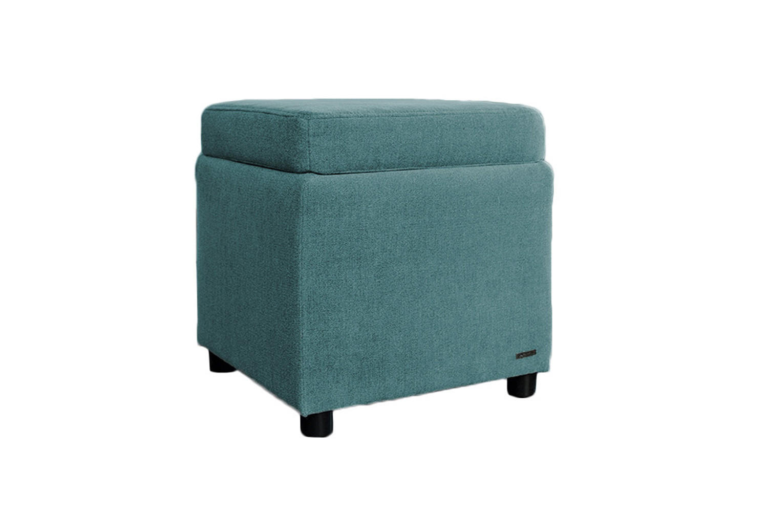 HOCKER IDA Blau Webstoff - Blau, Textil (45/45/45cm) - KAWOLA