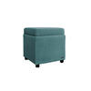 HOCKER IDA Blau Webstoff - Blau, Textil (45/45/45cm) - KAWOLA