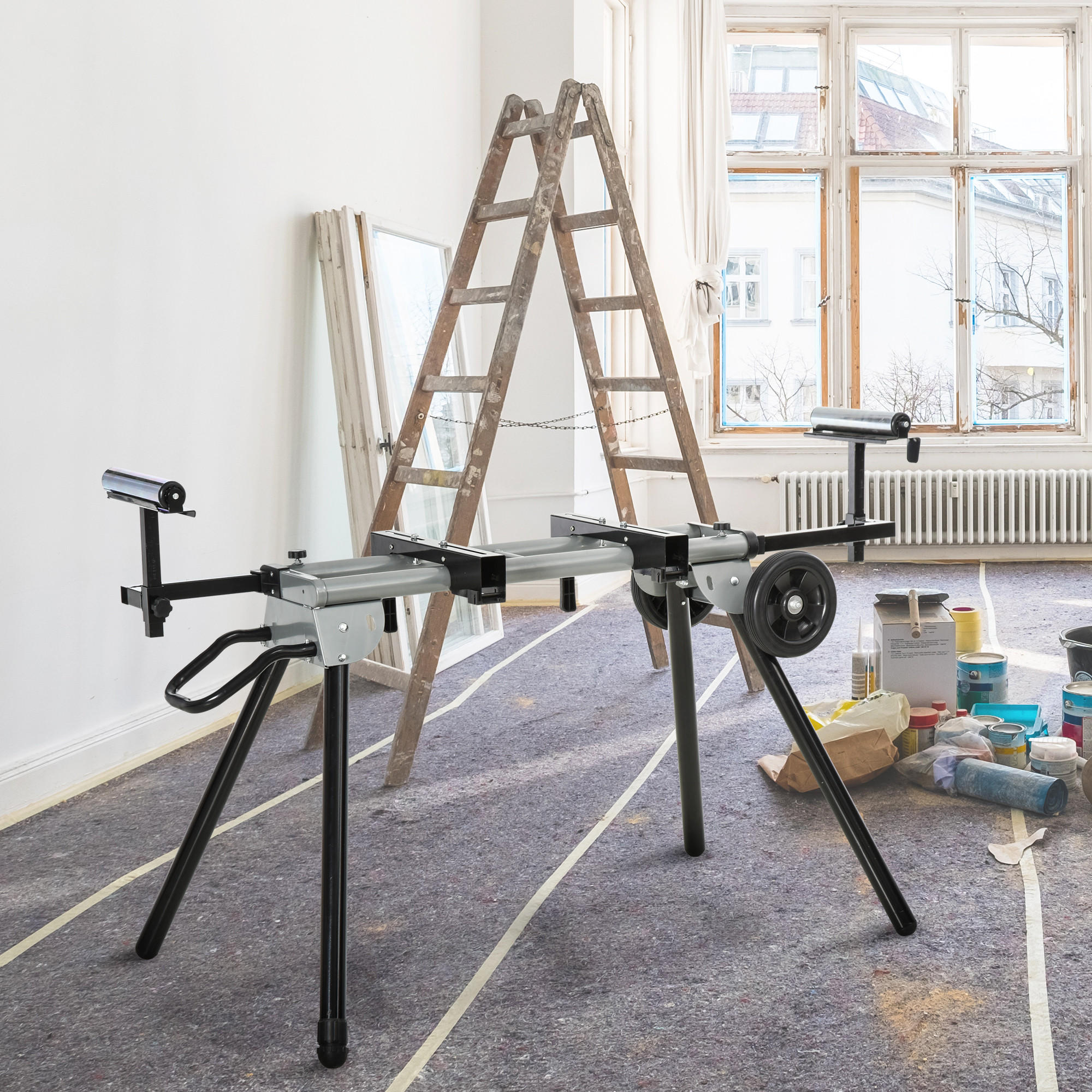 ARBEITSTISCH, Stahl, Schwarz+Silber - Multicolor, Metall (245/73/96cm) - DURHAND