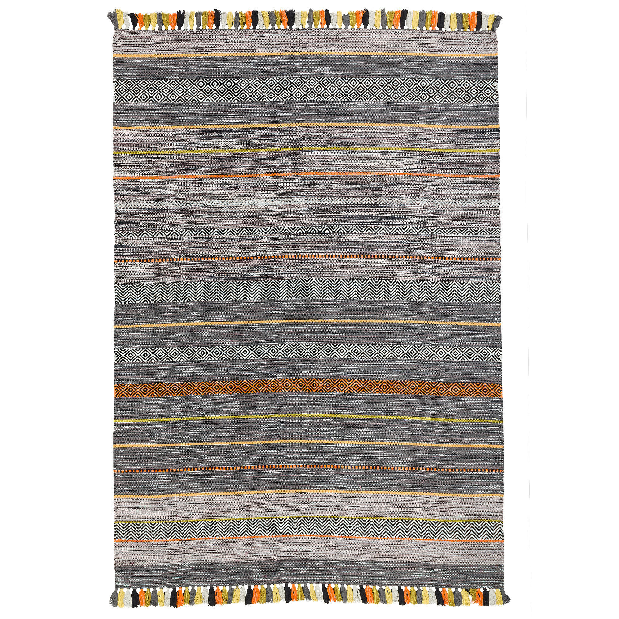 NATUR TEPPICH KELIM KALLEEN - Anthrazit, Textil (70/140cm) - Pergamon