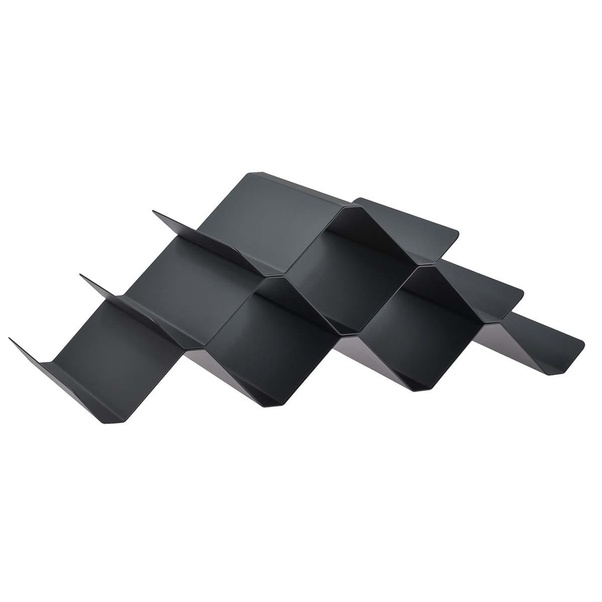 WEINREGAL Rocks schwarz für 9 Flaschen - Schwarz, Metall (51/20/18cm) - Zone Denmark