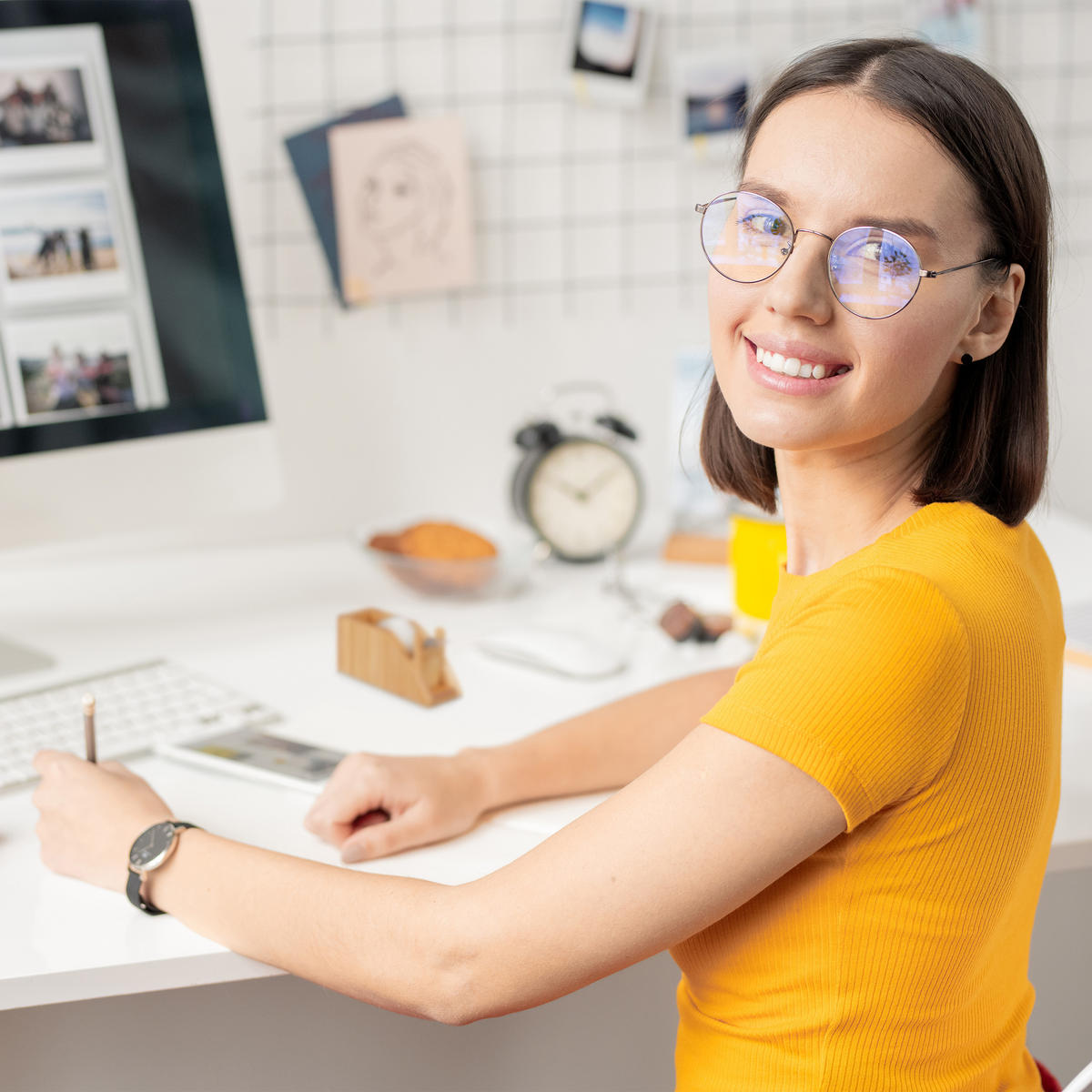 TISCHABROLLER - Hellbraun, Holz/Metall (4.5/12/5.5cm) - Relaxdays