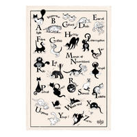 GESCHIRRTUCH Dubout Abécédaire ekrü 48 x 72 cm - Weiß, Textil (72/48cm) - Winkler