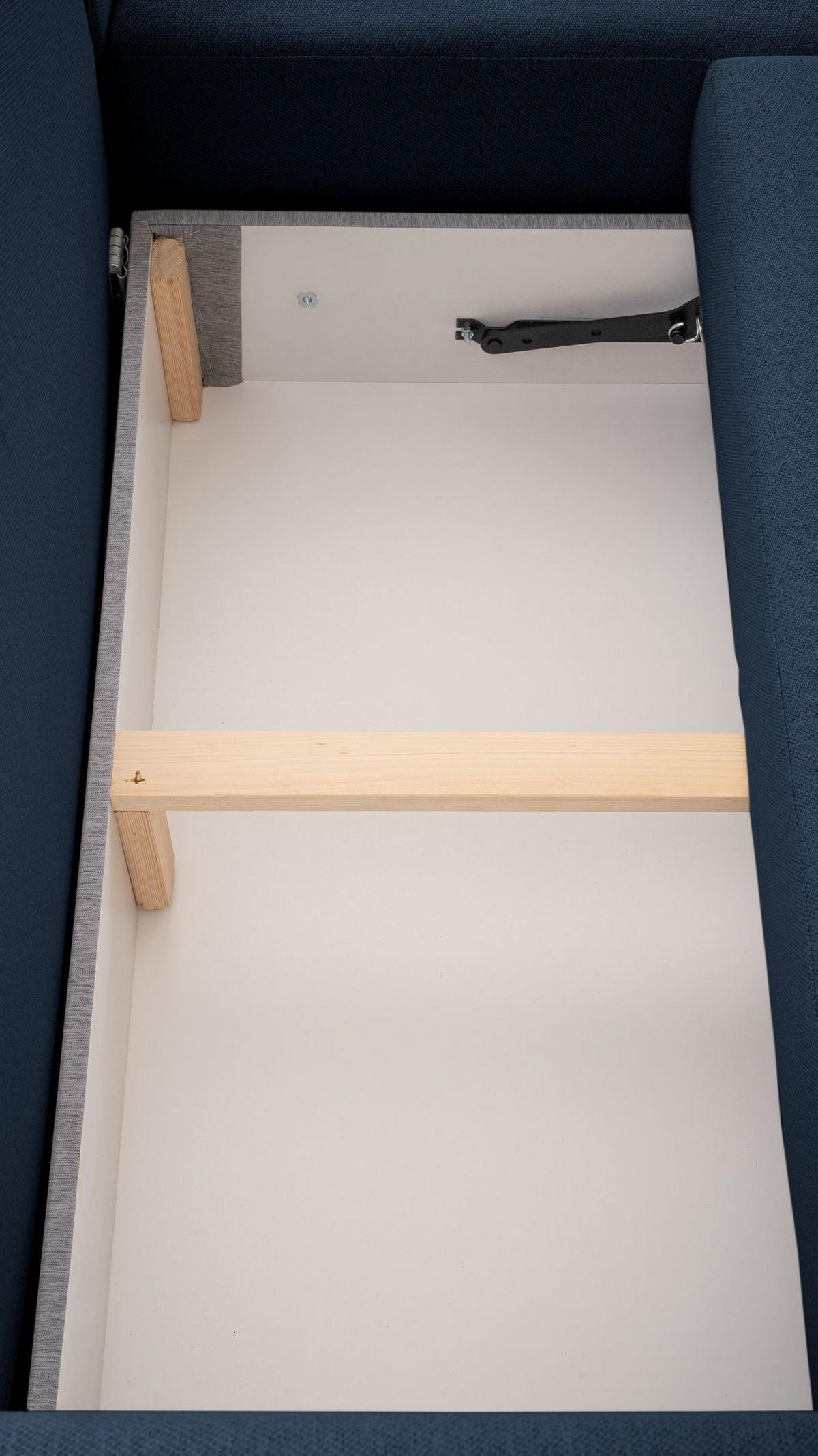 ECKSOFA Kassian, Marineblau Strukturstoff, rechtsseitig - Schwarz/Dunkelblau, Kunststoff/Textil (227/147cm) - Selsey