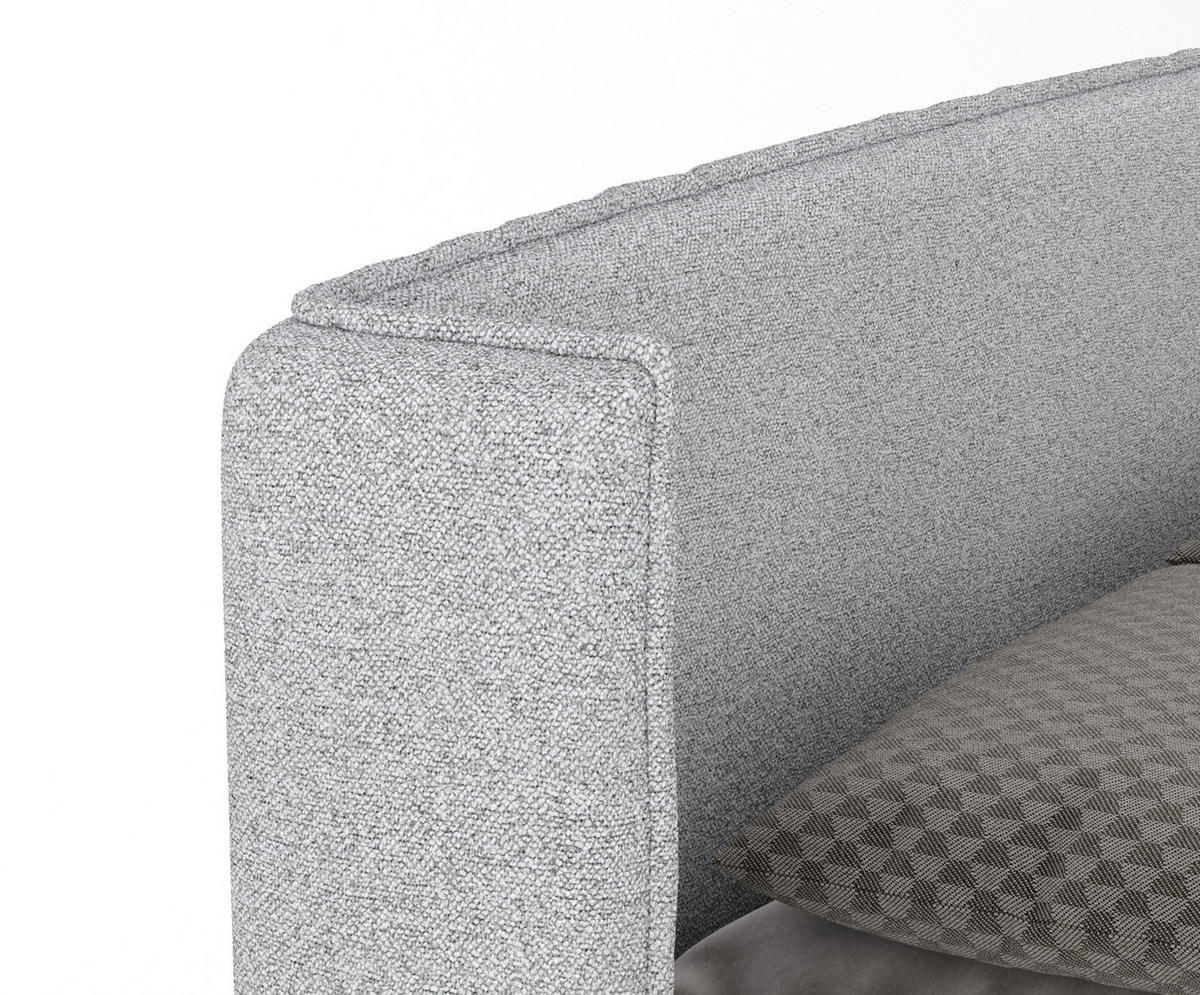 BOXBETT Passion Hellgrau 200/200 cm - Hellgrau/Schwarz, Kunststoff/Textil (200/200cm) - Maison de Reve