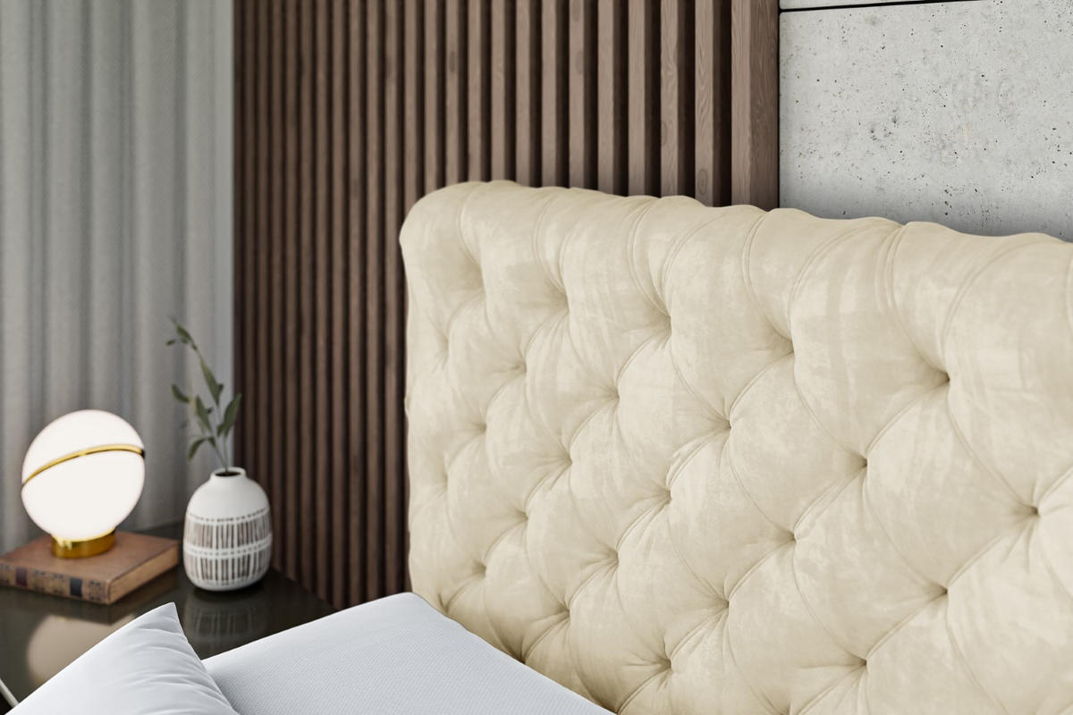 BOXSPRINGBETT BOXI8-Z KING - 180x200 - H3/H4 - Beige - Beige, Holzwerkstoff (180/200cm) - ALTDECOR