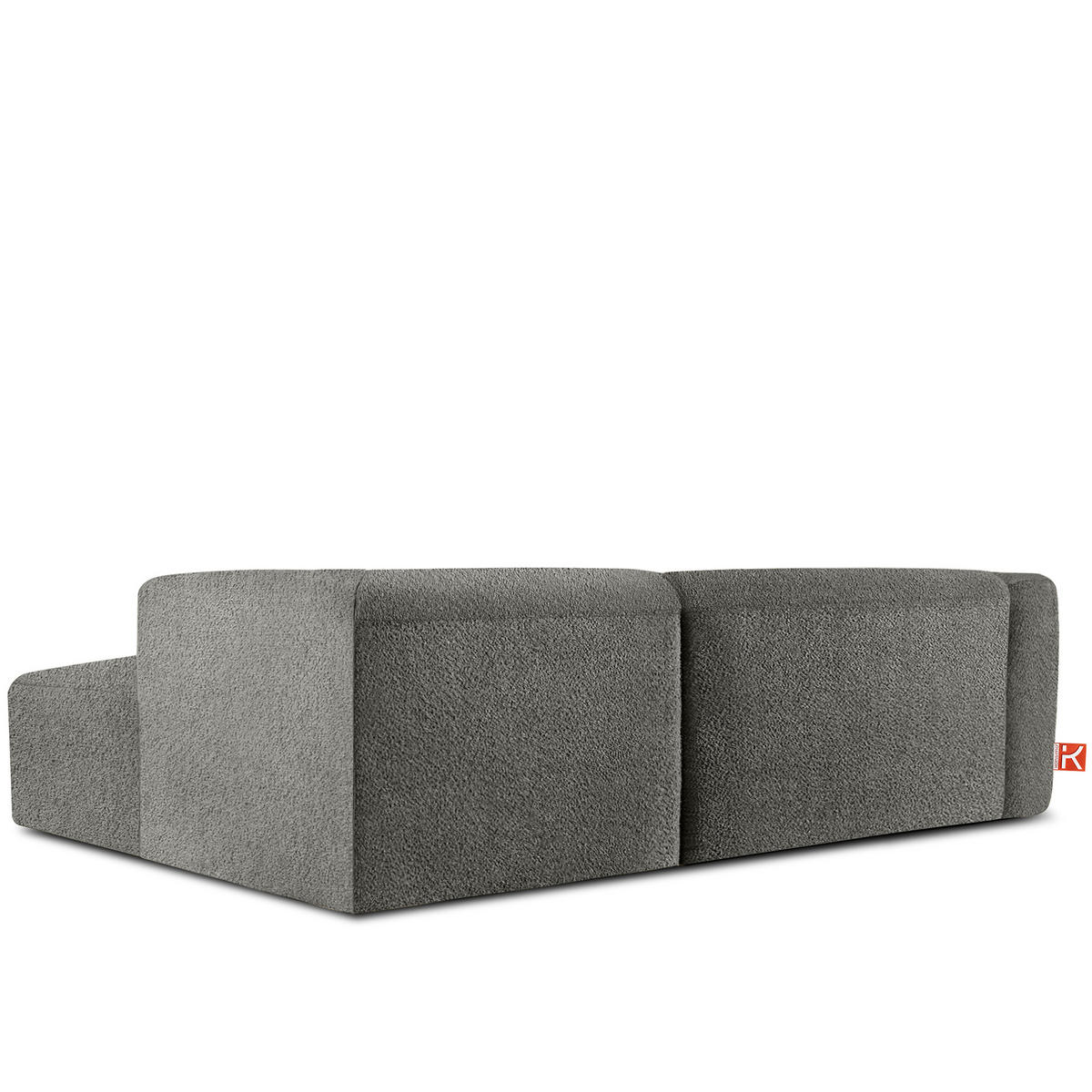 ECKSOFA RECHTS BUFFO, Stahlgrau - Grau, Holz/Holzwerkstoff (225/176cm) - KONSIMO®