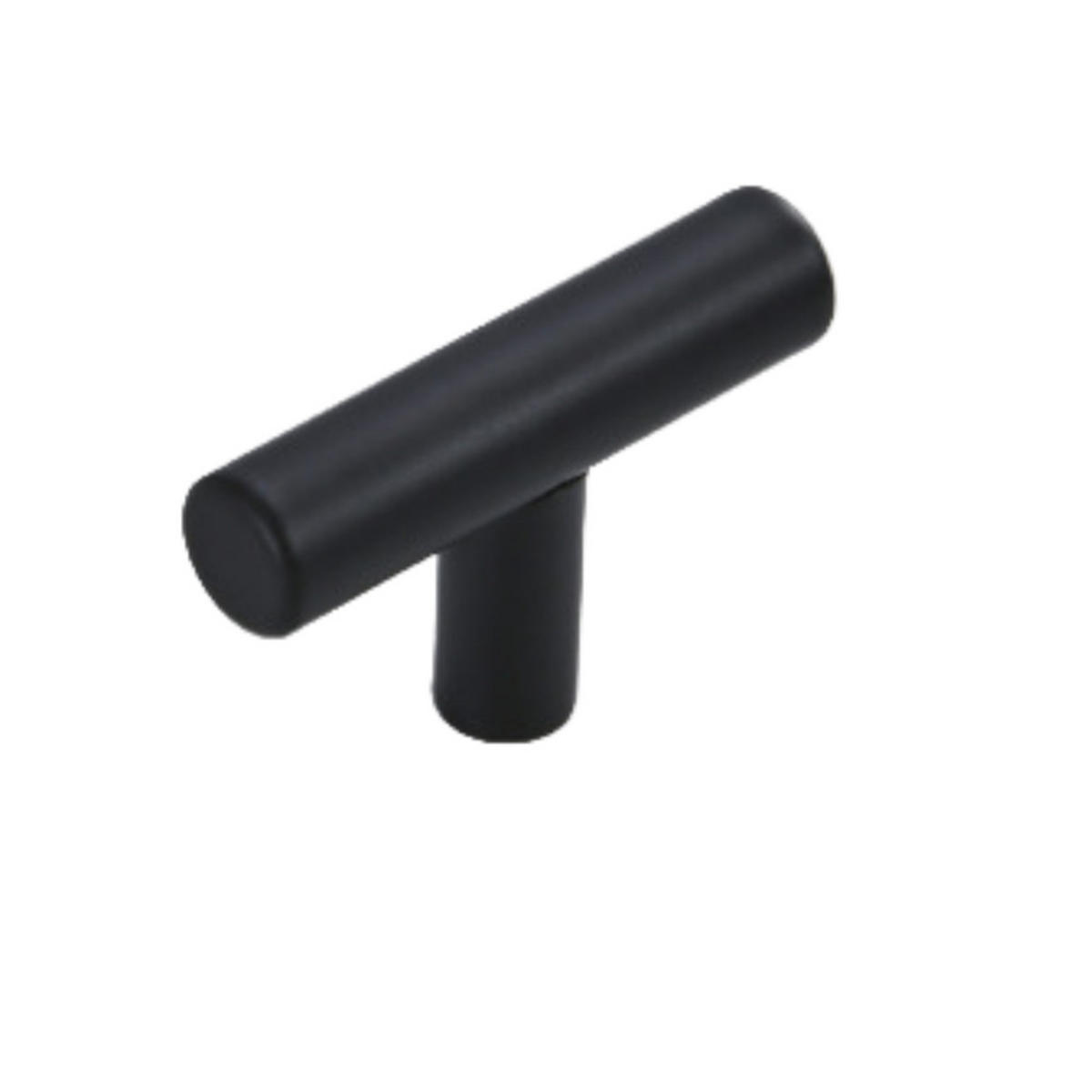 SCHRANKKNOPF Schwarz 10er-Set Edelstahl - Schwarz, Metall (1.2/5/5cm)