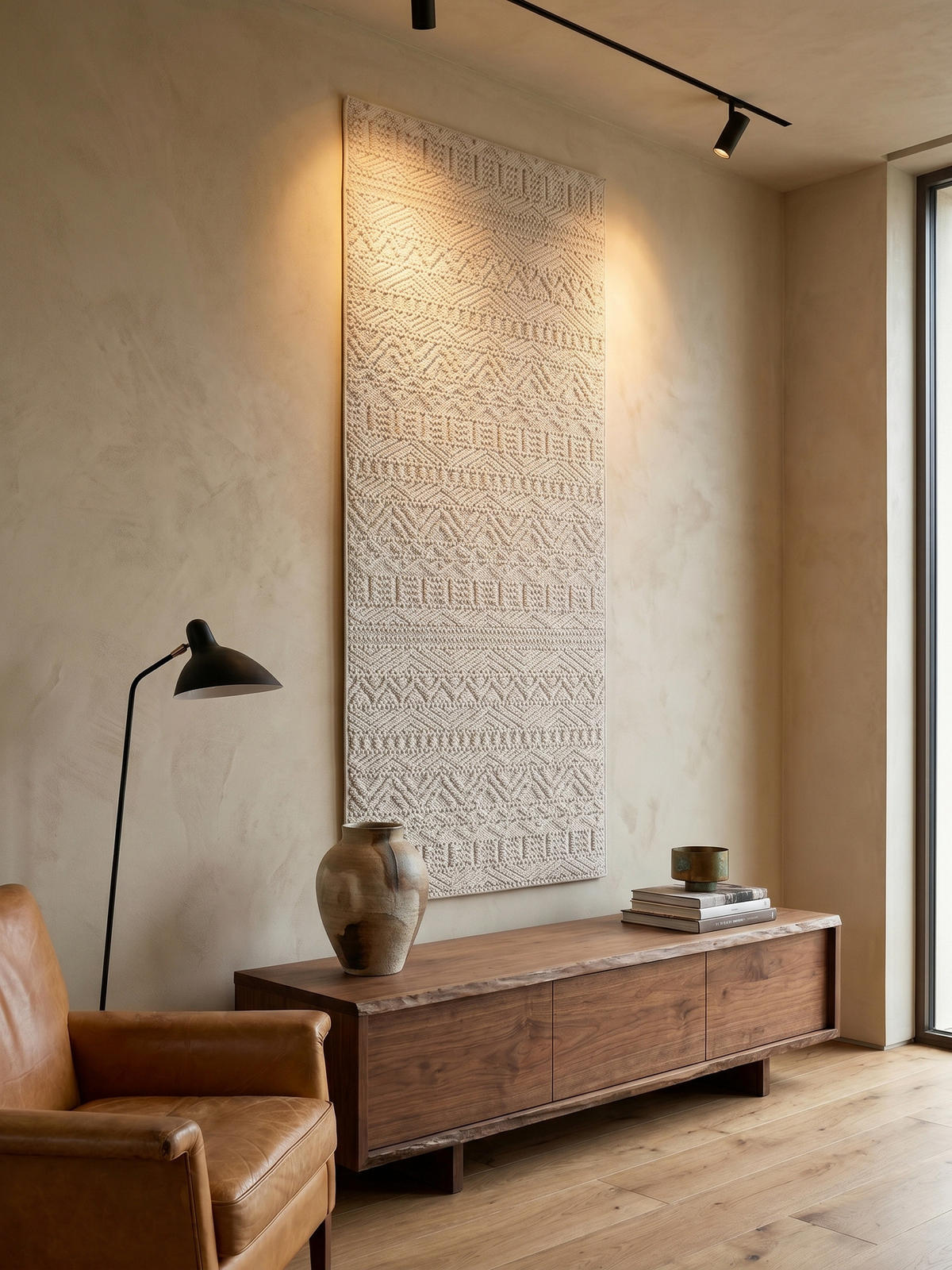 TEPPICH Flachgewebe LANGAU in Creme, mit Ethno-Streifen, 80 x 250 cm - Creme, Textil (80/250cm) - KADIMA DESIGN