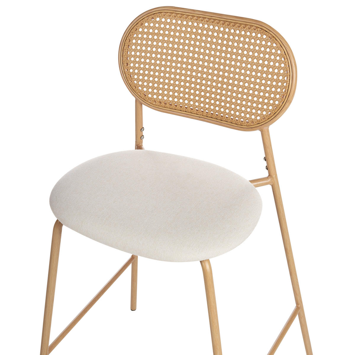BARSTUHL 2er-Set Hellbraun Adaver - Beige, Metall (57/102/52cm) - Beliani